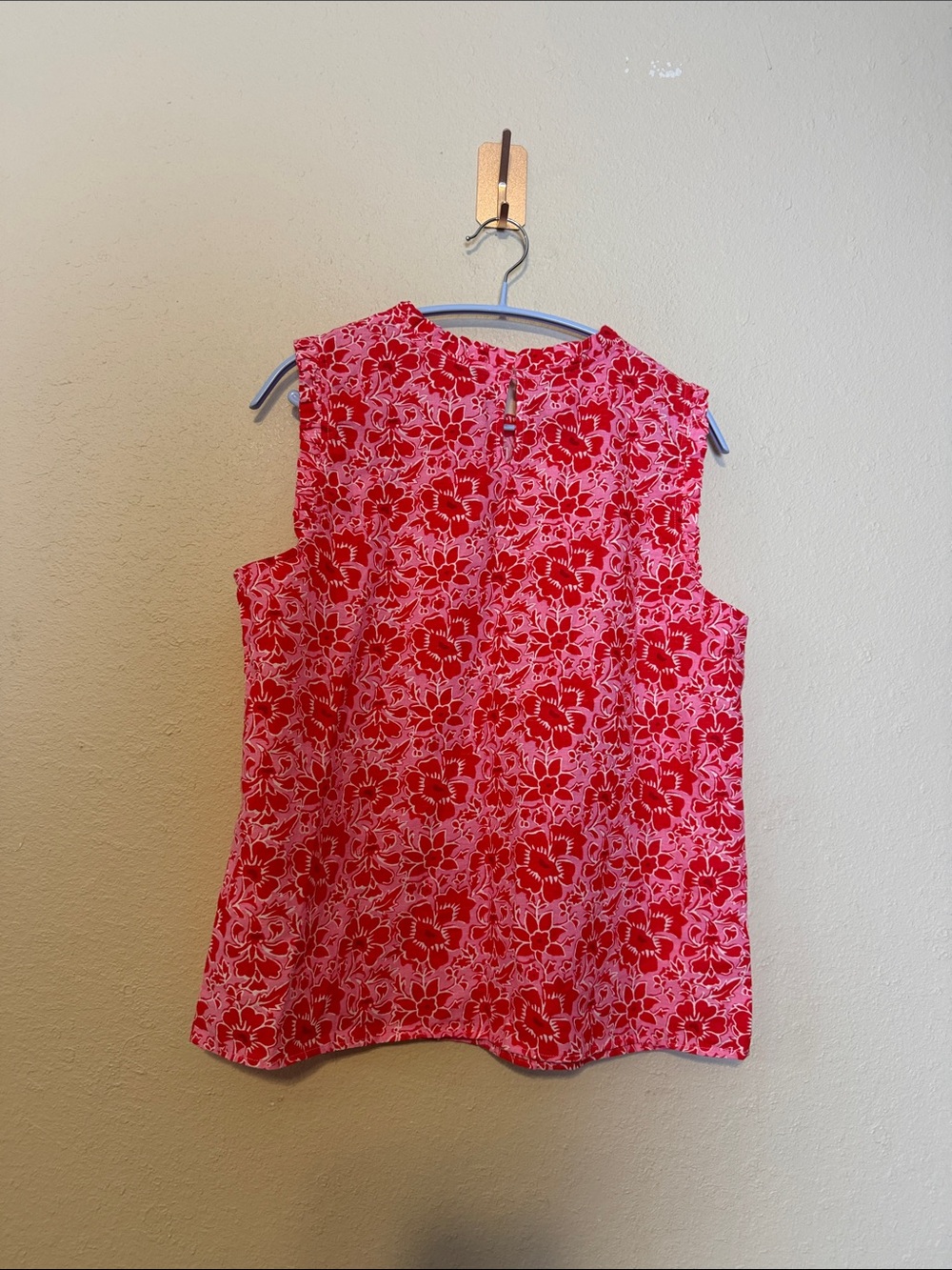 J Crew Linen Floral Ruffle Neck Printed Top Size Medium - Picture 7 of 8